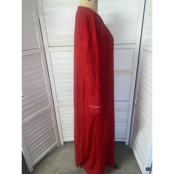Vintage 60s It's A Charm Velvet Robe Housecoat Dressing Gown Sz Large USA Made - Picture 4 of 10